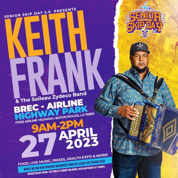 🚨Attention all music lovers🚨 Keith Frank, the teddy bear for ladies and zydeco boss for men, is taking over Senior Skip Day 2.0! 🎤 Get your dancing shoes ready and let's make some unforgettable memories! 🎊 #ZydecoParty #SeniorSkipDay2 #LiveMusic #SeniorHealthExpo